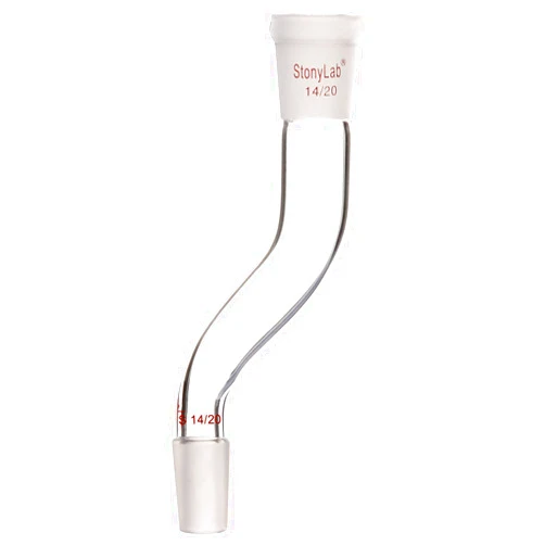 stonylab Glass Offset Laboratory Adapter, Borosilicate Glass Offset Adapter with Standard 14/20 Joints for Laboratory Lab Supply