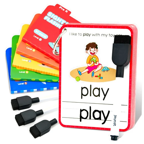 JoyCat Sight Words Kids Writing Flash Cards, 220 Dolch & Fry High Frequency Sight Words Game Educational Montessori Toy for Preschool Kindergarten 3 4 5 Years Old Toddlers 1st 2nd 3rd Grade