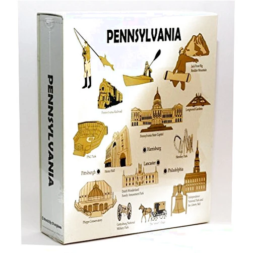 World By Shotglass Pennsylvania Embossed Photo Album 200 Photos / 4x6