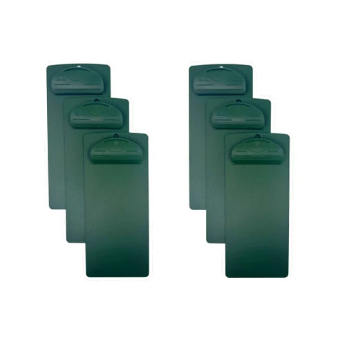 Vinseen Plastic Clipboard, for Memo, Menu, Credit Card Receipt, Green, 6-Pack (3-X-7)