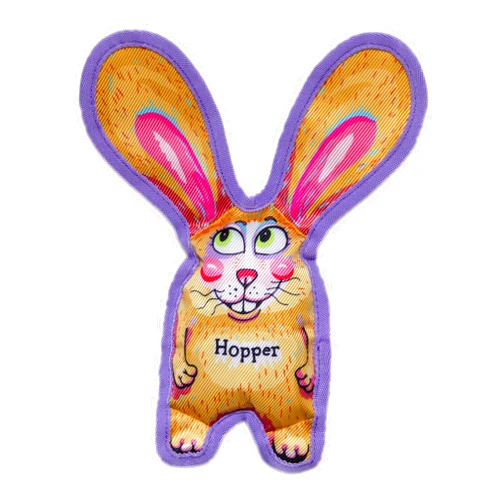 FUZZU All Ears Dog Chew Toy | Hopper Dog Toy | Durable Squeaky | Chew Toy | Rugged Toy | Small | 7