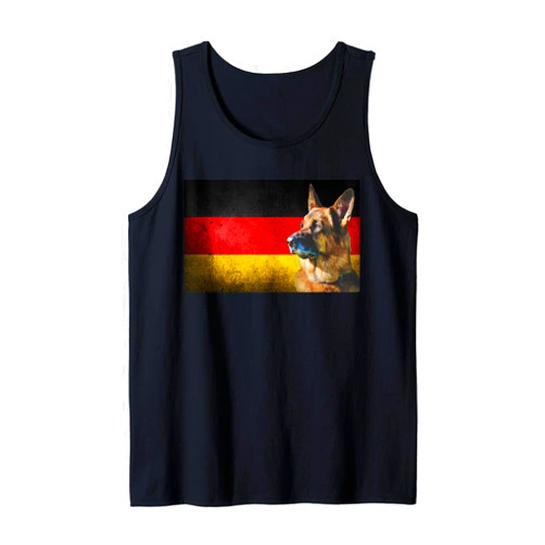 Deutscher Schäferhund Flagge Deutschlands German Shepherd Tank Top