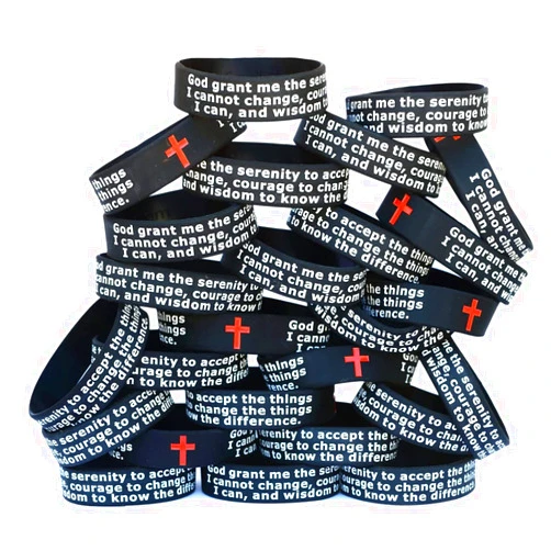 SayitBands Fifty (50) Serenity Prayer Bracelets - Inspirational Religious Bands