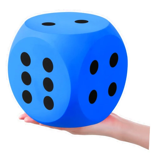 Shappy 6 Inches Foam Dice Fun Filled Large Educational Toy Kawaii Giant Dice Decorative Eva Foam Jumbo Cube Big Square Building Blocks for Game Nights Learning Sessions(Blue,1 Pc)