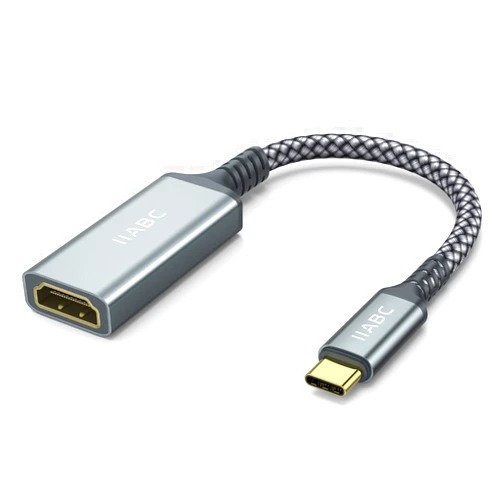 IIABC USB C to HDMI Adapter, USB Type-C to HDMI Adapter Compatible with iPhone 15 Pro/Max, MacBook Pro/Air 2023, IPad Pro, iMac, Galaxy S23, Dell XPS, Pixelbook, Microsoft and More