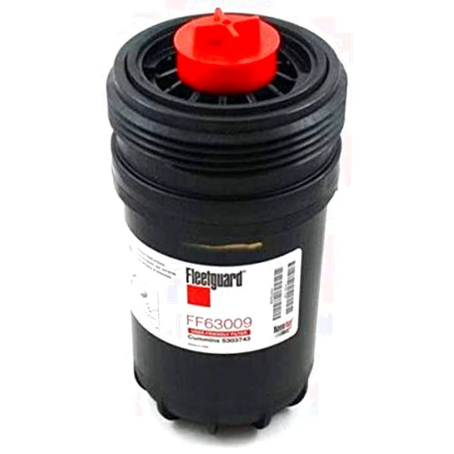 Fleetguard FF63009 (Cummins 5303743) Fuel Filter, NanoNet Hi Performance Filtration for Cummins B/L Series Engine, 2x Contaminant Holding Cap, Best Protection and Longer Fuel System Life (Pack of 2)