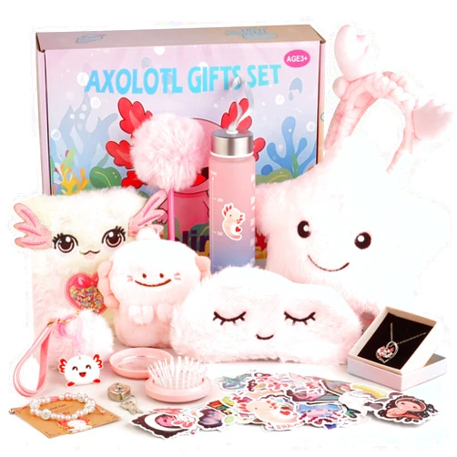 Kaelinda Axolotl Gifts for Girls - Birthday Gifts for Girls Age 4-6 6-8, Axolotl Girls Gifts for Daughter Niece 3 4 5 6 7 8 Year Old, Axolotl Toys for Kids Birthday Christmas Gifts