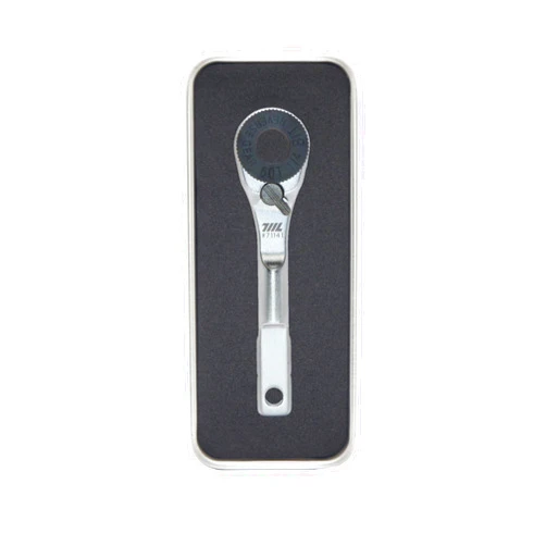 711L Flat End EDC Ratchet Wrench - Screwdriver Accessory Compatible with Multitools' Flat Bit Adapters (with key ring hole)