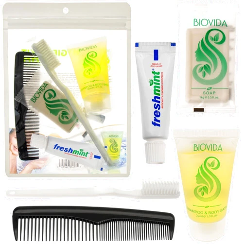 Moda West 24 Hygiene Kits - Bulk Case of Wholesale Basic Toiletry Kits for Men, Women, Travel, Charity 5 Pc Kit
