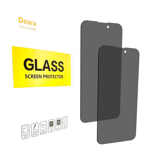 Deara ArmorPro 9H+ Tempered Glass Privacy Screen Protector for iPhone 14 Pro Max [6.7 Inch] Anti Spy Case Friendly (Longest Durable) 2 Pack