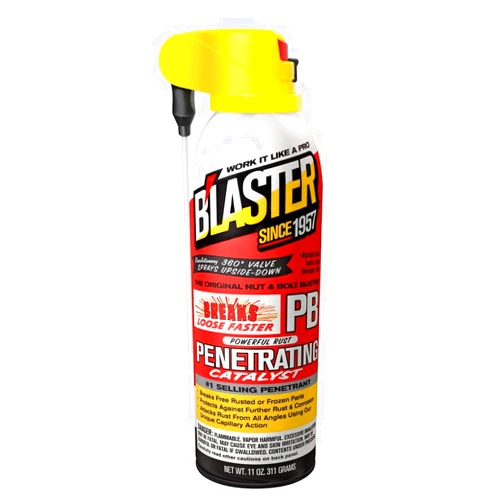 Blaster B'laster 16-PB-DS ProStraw Powerful Rust Penetrating Catalyst and Lubricant for Use on Automotive, Industrial, Marine and Plumbing Equipment, 11 oz, Pack of 12