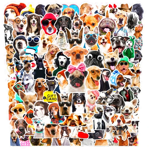 Aigemumy 100 PCS Cute Pet Puppy Dog Stickers Animals Sticker Waterproof Vinyl Decal for Journaling Laptop Scrapbook Water Bottles Phone Caps Luggage for Adults Teens Kids Womens