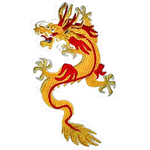 BeyondVision Custom Yellow Dragon Embroidery Iron On/Sew Patch [6.54