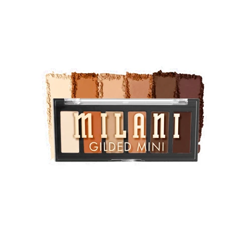Milani Gilded Mini Eyeshadow Palette with 6 Matte & Shimmer Hues - Whiskey Business