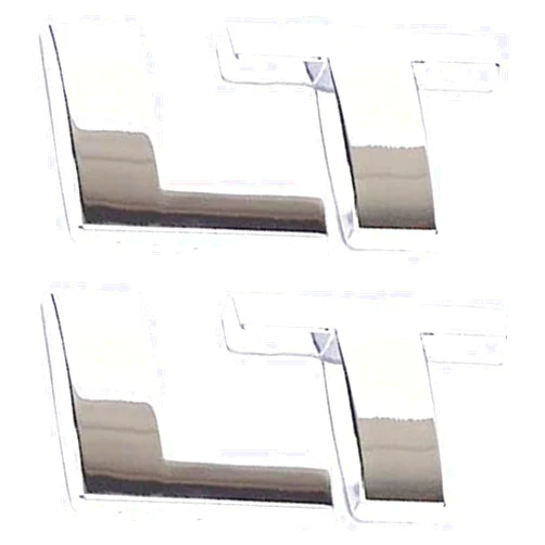 YUGEYE 2pcs Chrome LT Letter Nameplate Emblems Badges for 2008 to 2015 Vehicles Chrome Finish Durable LT Emblems Easy Installation Stylish Car Accessories Upgrade Your Vehicle (Chrome)