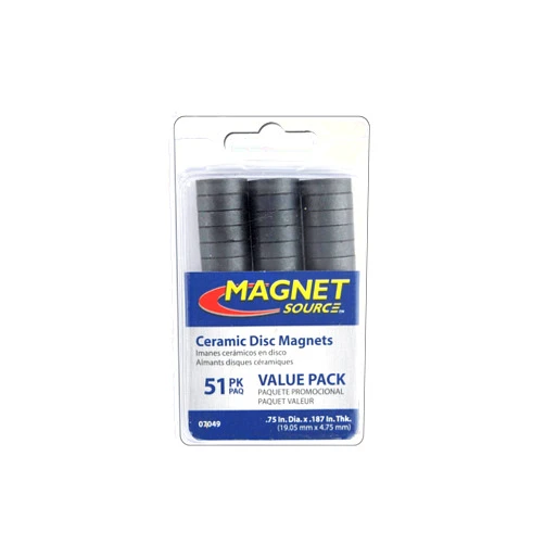 Magnet Source Master Magnetics Ceramic Disc Magnet Value Pack - 51-Pc. Set, Model Number 07049