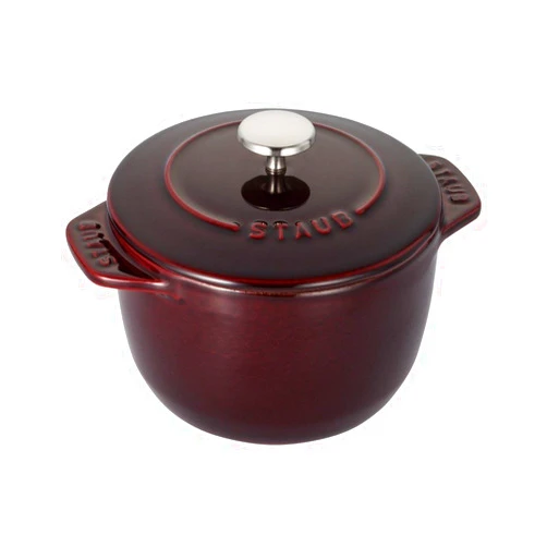 Staub Cast Iron Petite French Oven (0.75-qt, Grenadine)