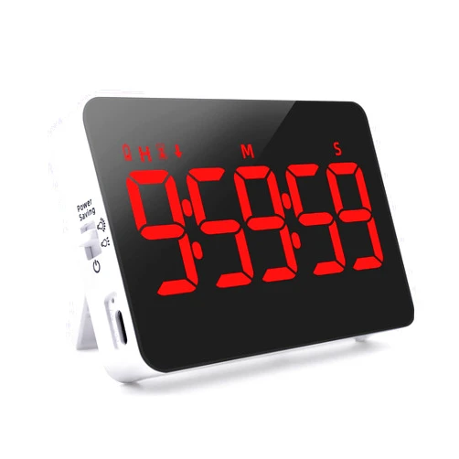 PERSUPER Digital Timer Kitchen Timer Count Down Up Rechargeable Kitchen Gadgets Vibration Mode Adjustable Volume and Brightness LED Display Time Management for Cook, Desk, Kids Adults Study Teaching