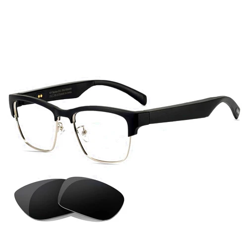 DELHI TORNADO Smart Bluetooth Audio Glasses for Men Women with Built-in Mic,Blue Light Filter&Polarized Lenses,Open Ear Music&Calls glasses
