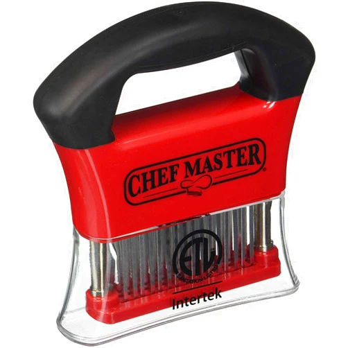 Chef Master Meat Tenderizer Tool, Stainless Steel Ultra Sharp Needle Blade, Ideal for Beef, Chicken, Turkey, Pork, Steak, Kitchen Cooking Gadgets Essentials, Best for Marinade, Roasting & Grilling by Chef Master