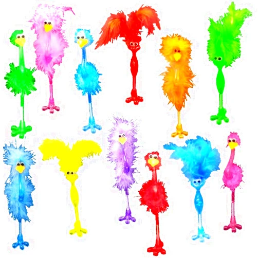 BAIVYLE 12 Pack Fun Flamingo Pens for kids-Cute Novelty Pens for fun school supplies,funky animal feather Pen Carnival Party Favor