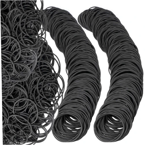 HSNOHSN Rubber Bands Size16 Elastic Rubber Band #16 Black 500Pcs rubber bands office supplies File Folders Litter Box (Black)