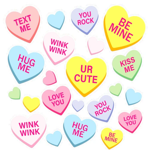 FYSUIMU 22Pcs Valentine's Day Refrigerator Magnet Colorful Conversation Heart Fridge Magnetic Sticker Pastel Garage Magnet for Locker Metal Door Car Decor