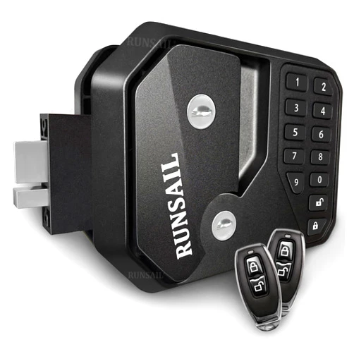 RUNSAIL RV Door Lock Replacement with 12 Digits Keypad,Remote Control and Backup Mechanical Key,RV Keyless Entry Door Lock for a Majority Safe and Convenient RV Journey