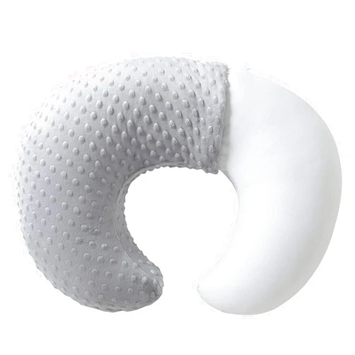 QUENESS BABY Baby Nursing Pillow and Body Positioner with Premium Slipcover for Breastfeeding for Baby Boys and Girls, Feeding Pillow with Breathable Comfortable Pillowcase (Gray)