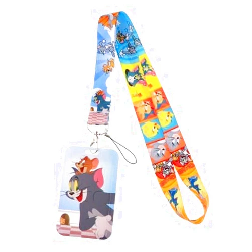 TCB Creations Tom Cat and Jerry Mouse Characters with ID Holder Lanyard Keychain