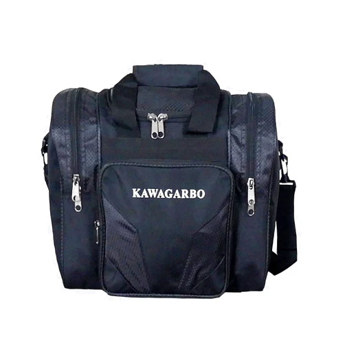 Kawagarbo Bowling Bag for Single Ball - Single Ball Tote Bag with Padded Ball Holder - Fits a Single Pair of Bowling Shoes Up to Mens Size 14