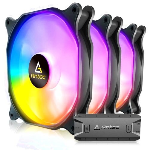 Antec RGB Fans, 140mm Fan, PC Case Fan,140mm Case Fan, 3-pin ARGB Connector, 3 Packs