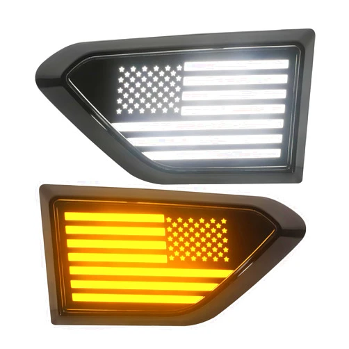 NEOXIST LED Side Marker Lights for Ford Ranger 2019-2023 Fender Lights Badge Vents Emblem with Amber Turn Signals DRL Daytime Running Lamp Fits Ranger Lariat XL XLT Accessories (NOT Fits Rap-tor)