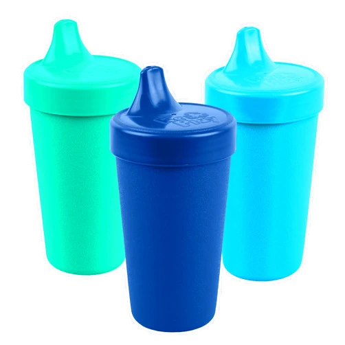 Re-Play Made in USA 10 Oz. Sippy Cups for Toddlers, Set of 3 - Reusable Spill Proof Cups for Kids, Dishwasher/Microwave Safe - Hard Spout Sippy Cups for Toddlers 3.13