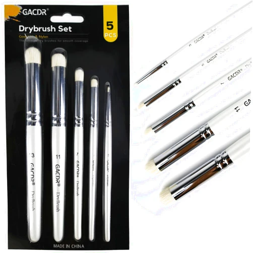 GACDR Dry Brush Miniature Painting, 5 Sizes Drybrush Set for Miniature Warhammer Citadel Model Paint,Hobby Detail Paint Brushes…