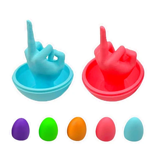 QOFIZP Middle Finger Easter Egg, Funny 3D Printed Middle Finger Egg, Easter Egg Surprise Middle Finger for Adults, Funny Gag Gift Ideas, Give The Middle Finger to Your Loved One, Middle Finger Gifts