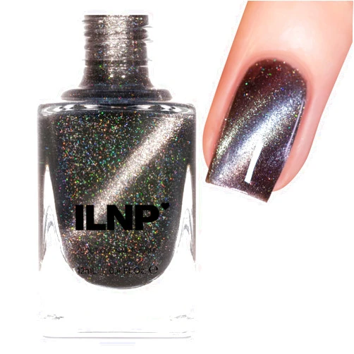 ILNP Cosmetics, Inc. ILNP Moonlit - Charcoal Magnetic Holographic Nail Polish - Vegan, Cruelty Free, Non Toxic