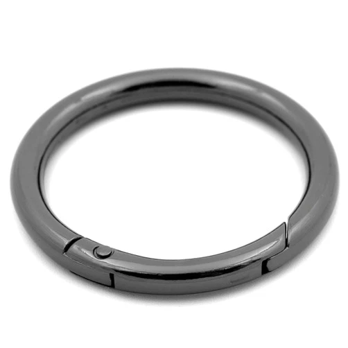 Loosco O Ring Spring Opening Snap Trigger Clip Buckle 2 PCS Charm Purse Making (Gunmetal,2