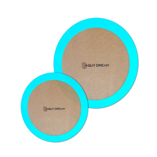 GUY.DRE.MAT Round Silicone Baking Mats, 8 & 9 Inches for Cake/Tortilla/Pie/Pizza/Dough/Pastry, Food Grade Non-Stick Reusable