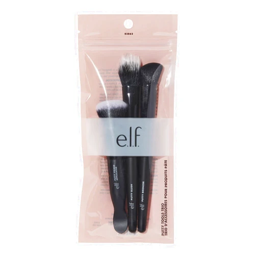 e.l.f. Putty Tools Trio, Set Of 3 Face Makeup Brushes For Putty Products, Helps You Easily Blend Putty Primer, Blush & Bronzer, Vegan & Cruelty-Free