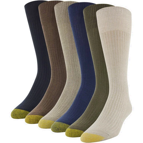 GOLDTOE Men's Stanton Crew Socks, Multipairs
