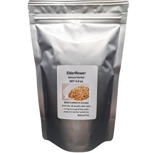 Nature Tea Elderflower Herbal Tea - Loose Leaf (4 oz)