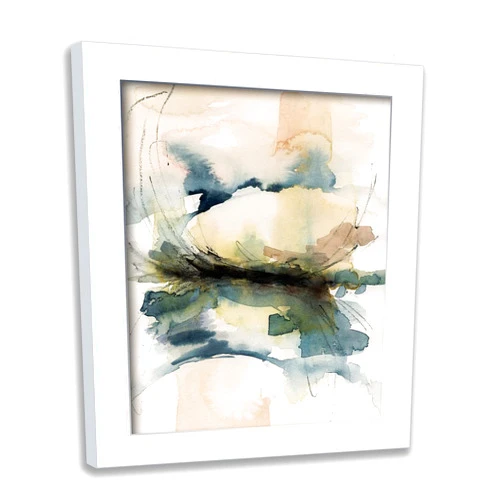 ArtDirect Barnes, Victoria 19x24 White Modern Framed Art Print Titled: Winter Shoal II