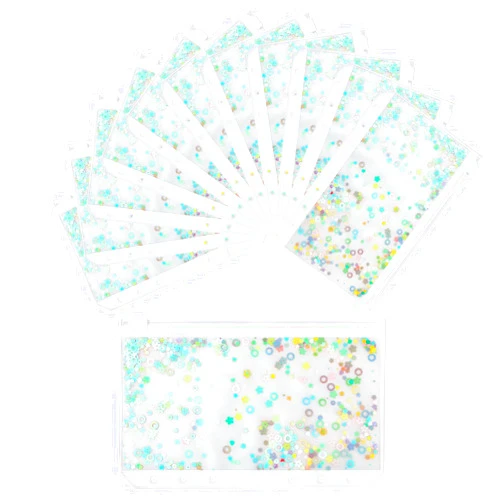NEWEST 12 Pieces Binder Pockets A6 6 Holes Binder Zipper Folders Waterproof Cash Budget Envelopes PVC Loose Leaf Bags Document Filing Pouch Bags for 6-Ring Refillable Binder Notebook Planner, Multi