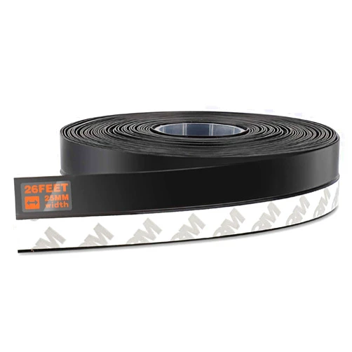 MIKOSI 26 Feet Silicone Seal Strip,Door Weather Stripping Door Seal Strip Window Seal Silicone Sealing Tape for Door Draft Stopper Adhesive Tape for Doors Windows and Shower Glass Gaps (Black, 25MM)