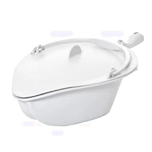 Etac Pan Holder with Lid Clean Shower Commode Chair, White, E80209265