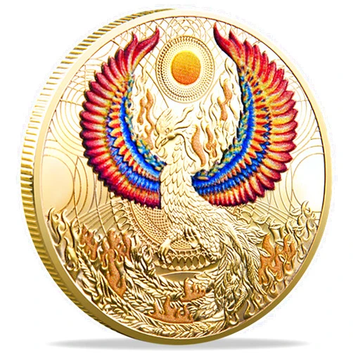 Pudthin Phoenix from The Ashes Chinese Zodiac Challenge Coin for Ticket Scratcher Tool: Good Luck and Prosperity