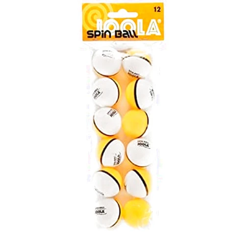 JOOLA Spinball Table Tennis Balls 12 Pack - 40mm Regulation Bulk Ping Pong Balls for Training and Recreational Play - Fun as a Cat Toy - Indoor and Outdoor Compatible- Dual Color Orange and White