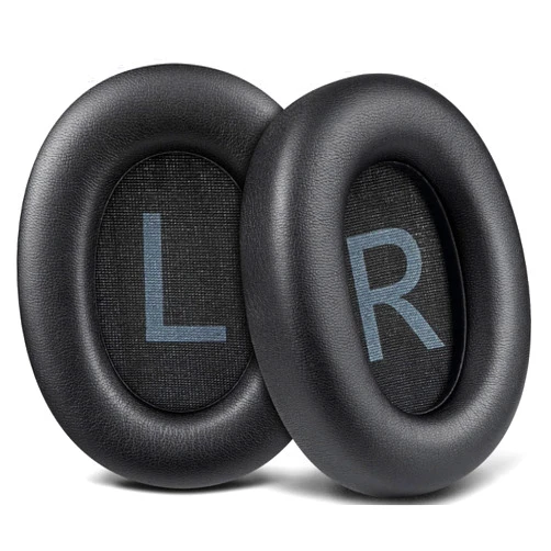 SOULWIT Earpads for TOZO HT2/HT 2 Headphones, Ear Pads Cushions with Softer Protein Leather, Noise Isolation Foam - Black