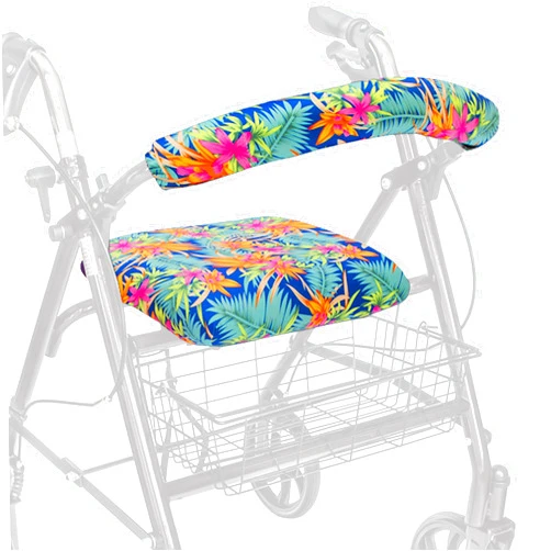 Top Glides Universal Rollator Walker Seat and Backrest Covers (Island)
